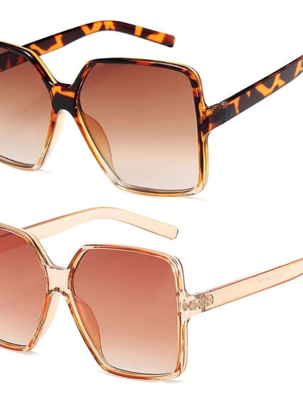 Stylish Large Oversized Shades for Women - Full UV Protection with Leopard Print